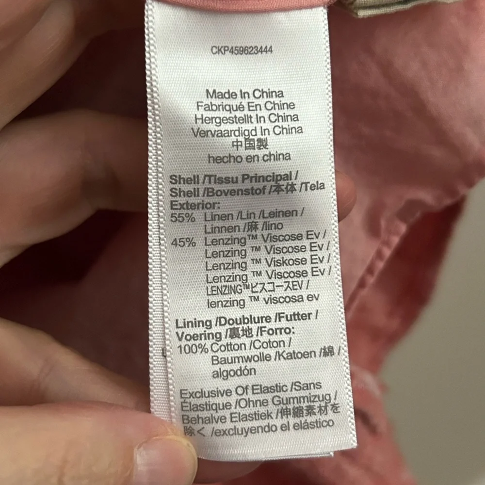 Madewell Lucie Linen Blend Smocked Midi Dress in Red - Picture 6 of 10